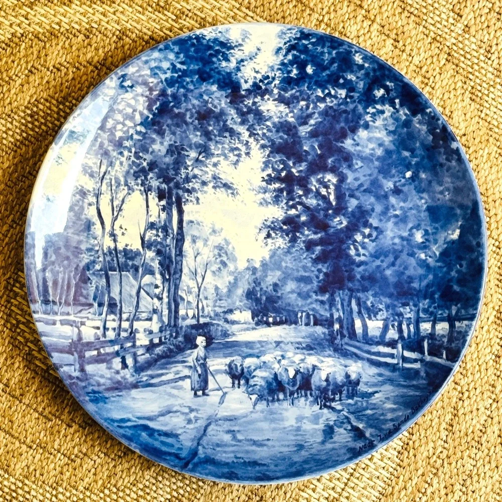 Royal Delft 1971 Hand Painted Charger H Van der Linden Sande Bakhuyzen Large 13